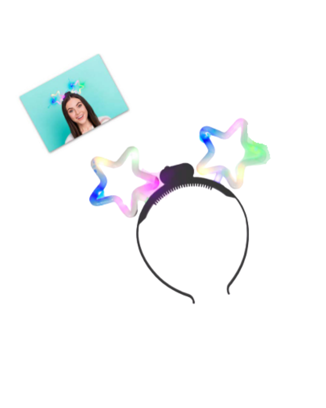 Diadema De Estrellas Con Luces