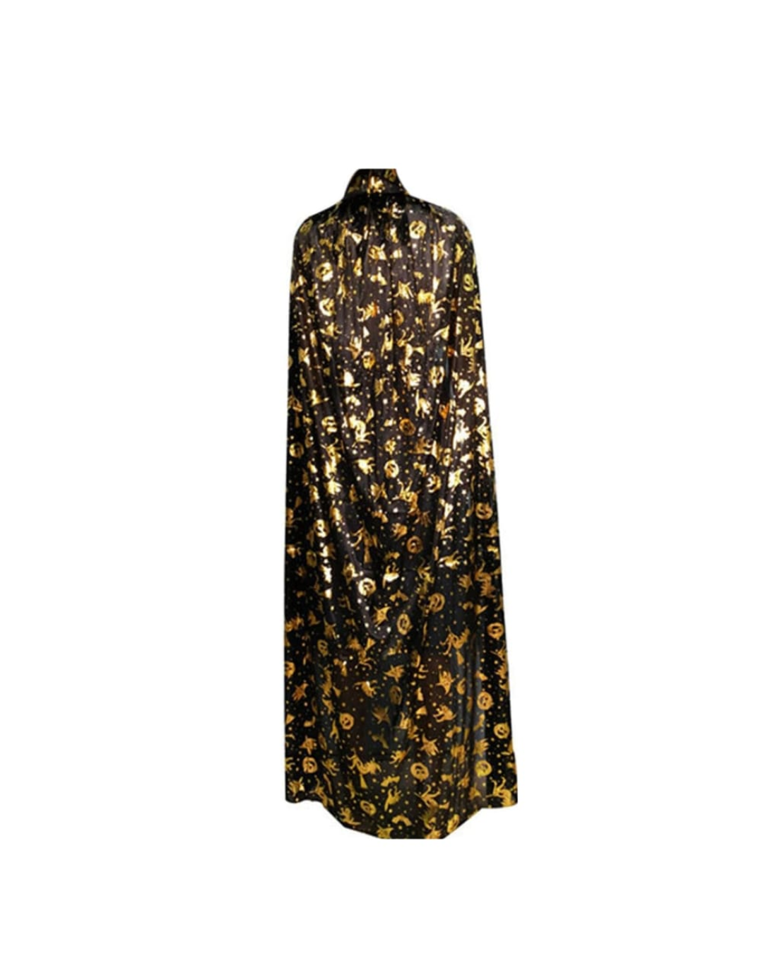 Capa Negra Con Estampado Dorado