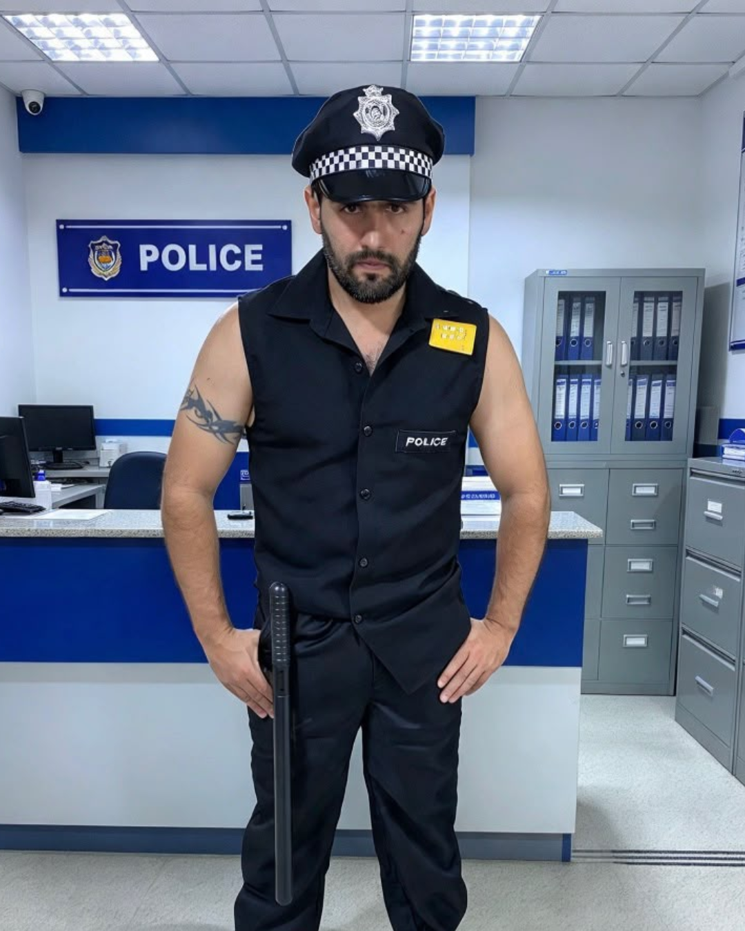 Camisa Policía Sin Mangas