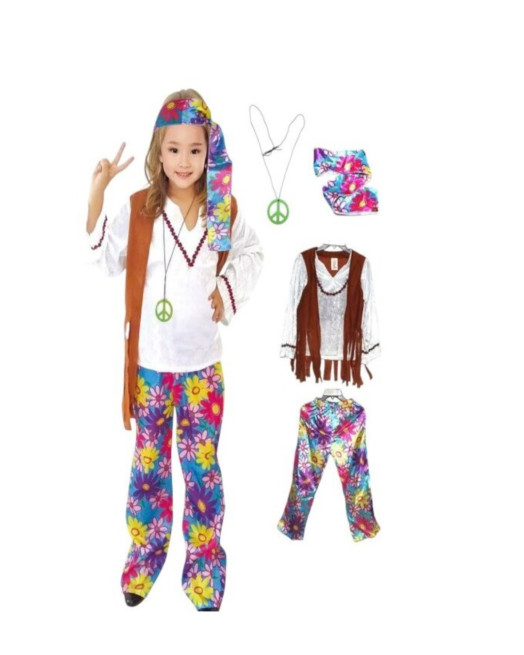 Disfraz Hippie Niña
